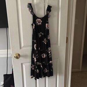 Chenault Girl Black Floral Dress